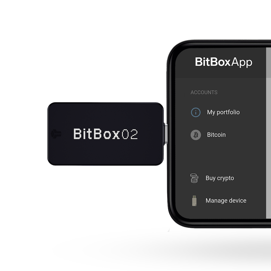 Die BitBox02 lässt sich über USB-C mit dem Smartphone verbinden.