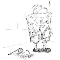 Spongebob as Hall Monitor.